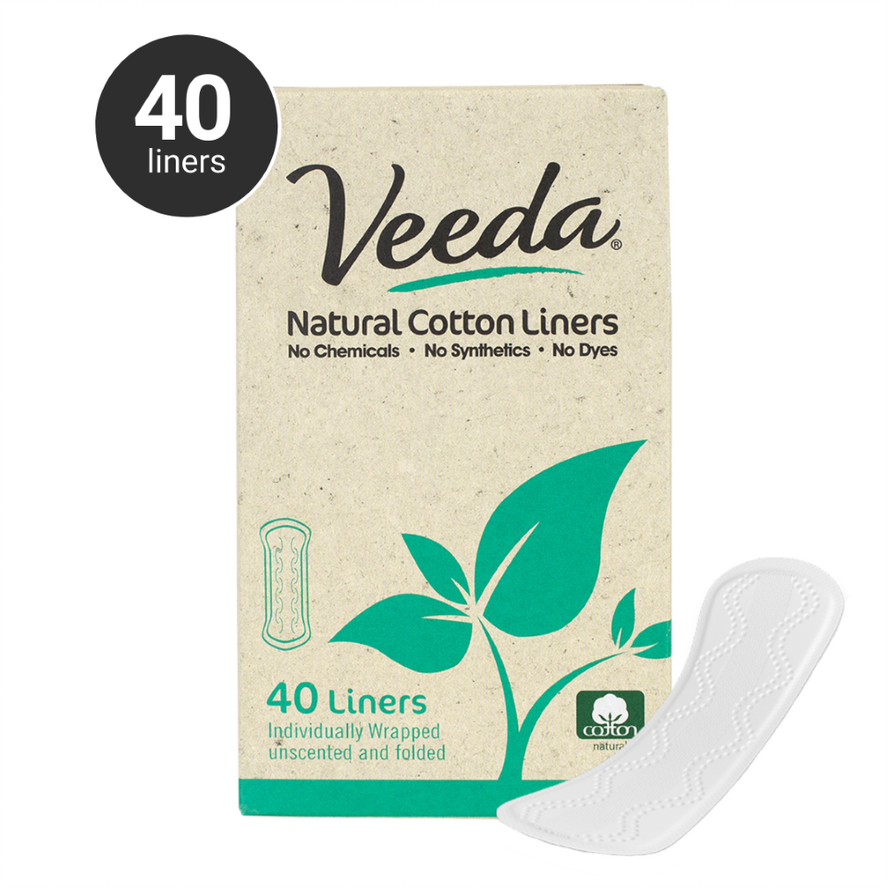 Veeda Ultra Thin Natural Cotton Liners Women’s Breathable Liners